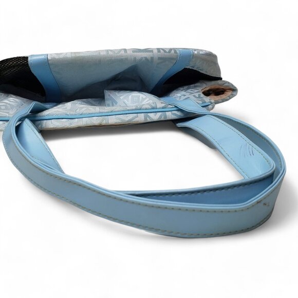 Small Dog Carrier With Shoulder Strap Geo Pattern Mesh Walls - Picture 7 of 12